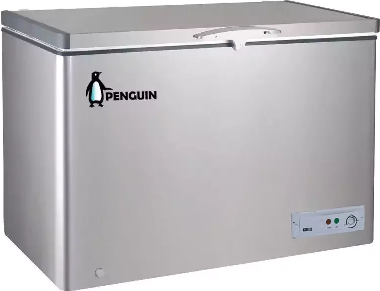 ديب فريزر بنجوين أفقي ، 330 لتر، ديفروست، فضي ، ES390