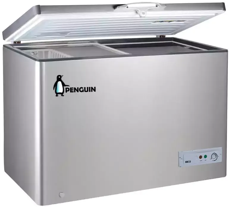ديب فريزر بنجوين أفقي ، 330 لتر، ديفروست، فضي ، ES390