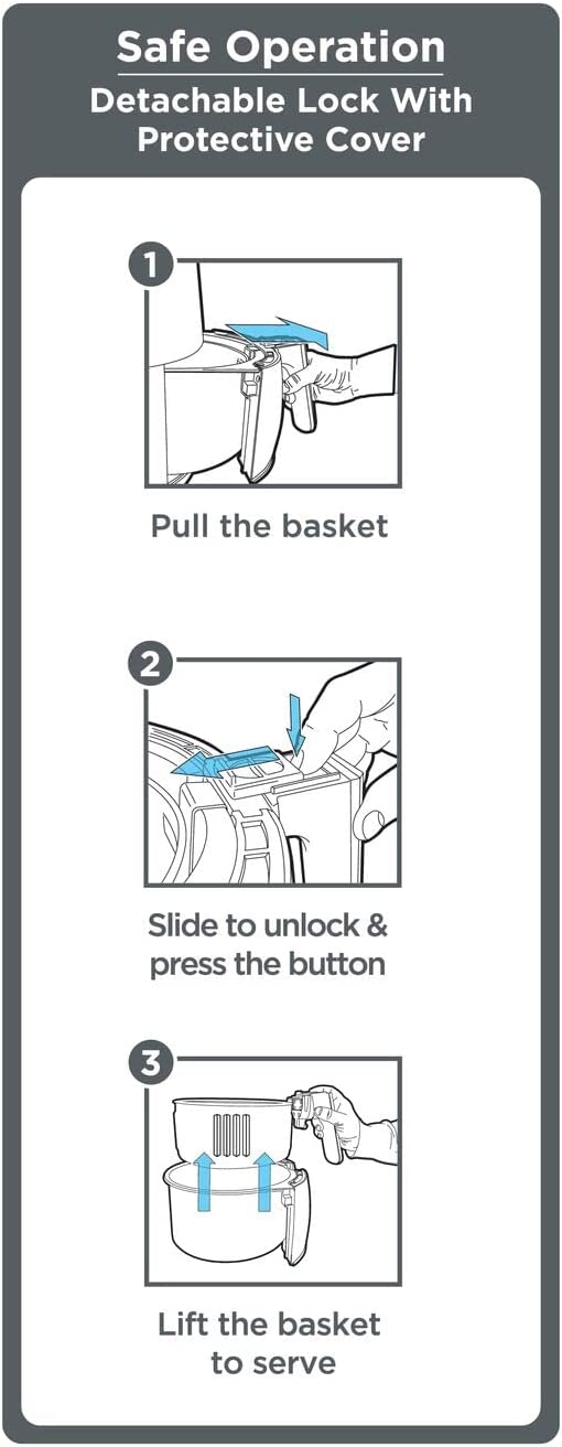 قلاية هوائية بلاك اند ديكر ايرو فراي، 1800 وات، 5.6 لتر، ديجيتال، أسود، AF625-B5