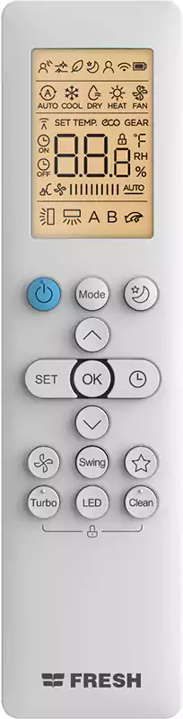 تكييف فريش سبليت، 3 حصان، بارد- ساخن، أبيض، FUFW24H-O-X4