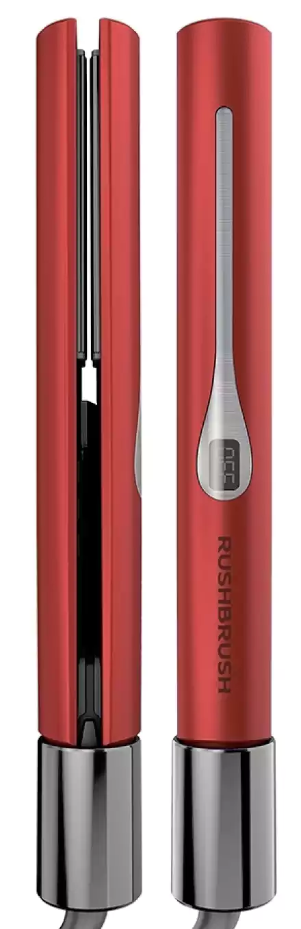 مكواة فرد وتجعيد الشعر راش برش، ألواح سيراميك، تقنية الأيونات السالبة، 230 درجة سيلزيوس، أحمر، X2