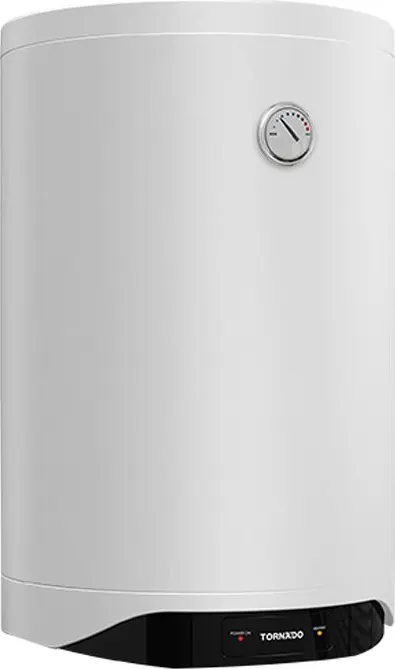 سخان مياه تورنيدو كهرباء 60 لتر ، إينامل ، لمبة ليد ، أبيض TEEE-60MW