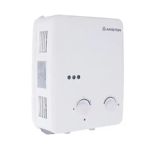 سخان مياه غاز أريستون، 6 لتر، غاز انبوبة، أبيض