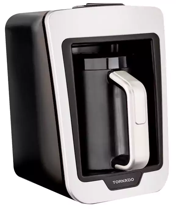 ماكينة تحضير القهوة التركي تورنيدو أوتوماتيك، 735 وات، أبيض × أسود، TCME-100 W
