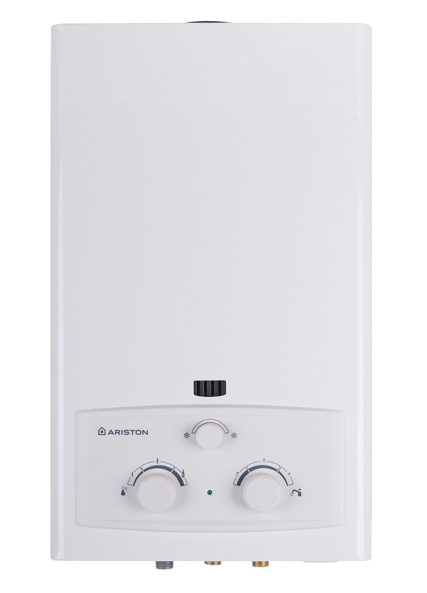 سخان مياه غاز اريستون، 10 لتر، غاز أنبوبة، أبيض