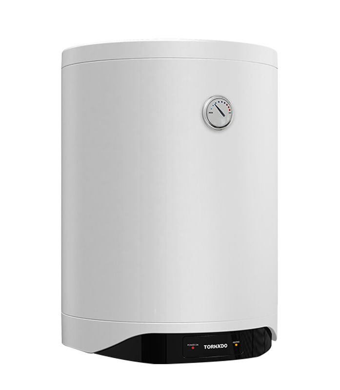 سخان مياة كهرباء تورنيدو، 50 لتر، لمبة ليد، إينامل، أبيض، TEEE-50MW