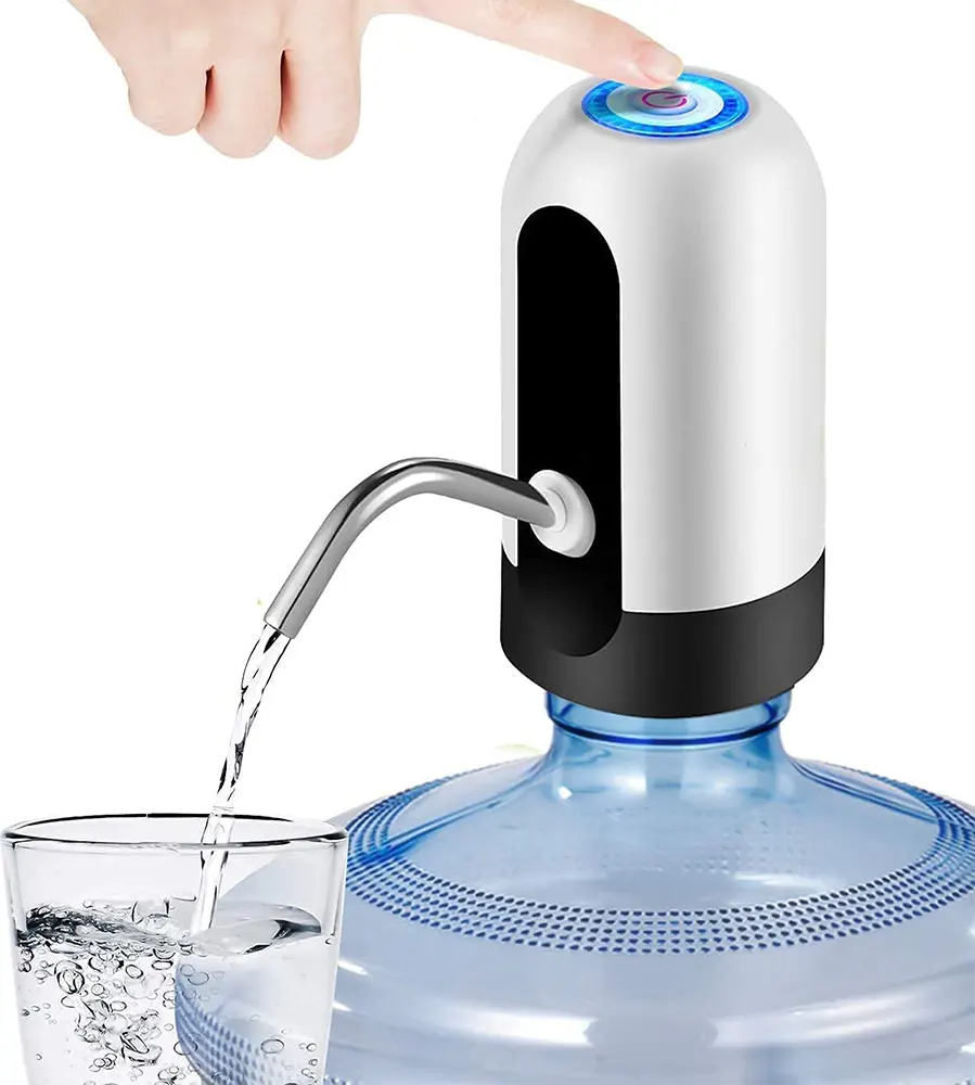 Luxe drinking water pump, cordless, automatic water bottle charging