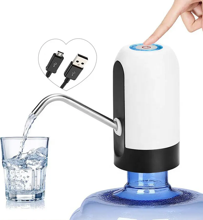 Luxe drinking water pump, cordless, automatic water bottle charging