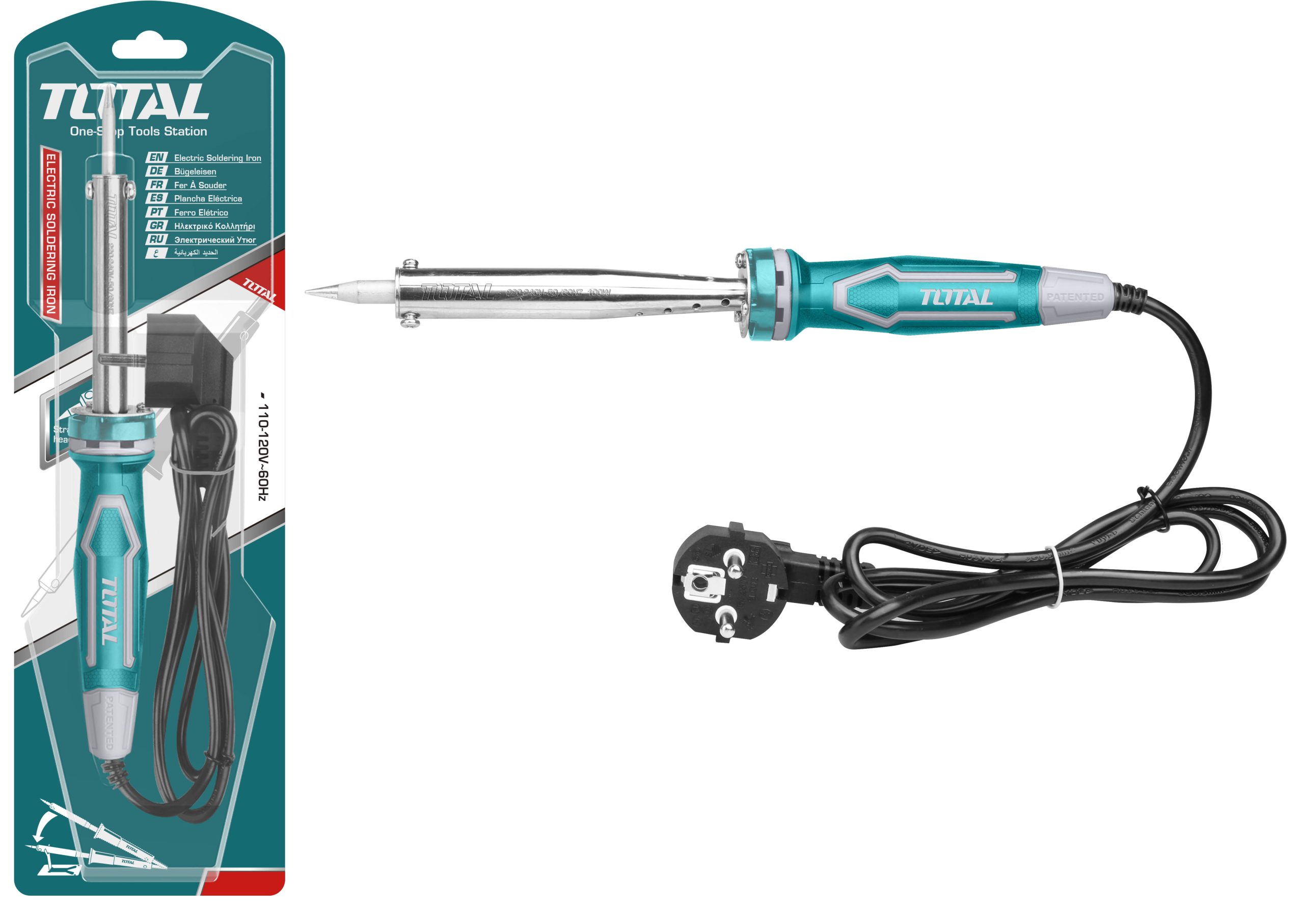 مكواة لحام قصدير توتال، 100 وات، TET10006