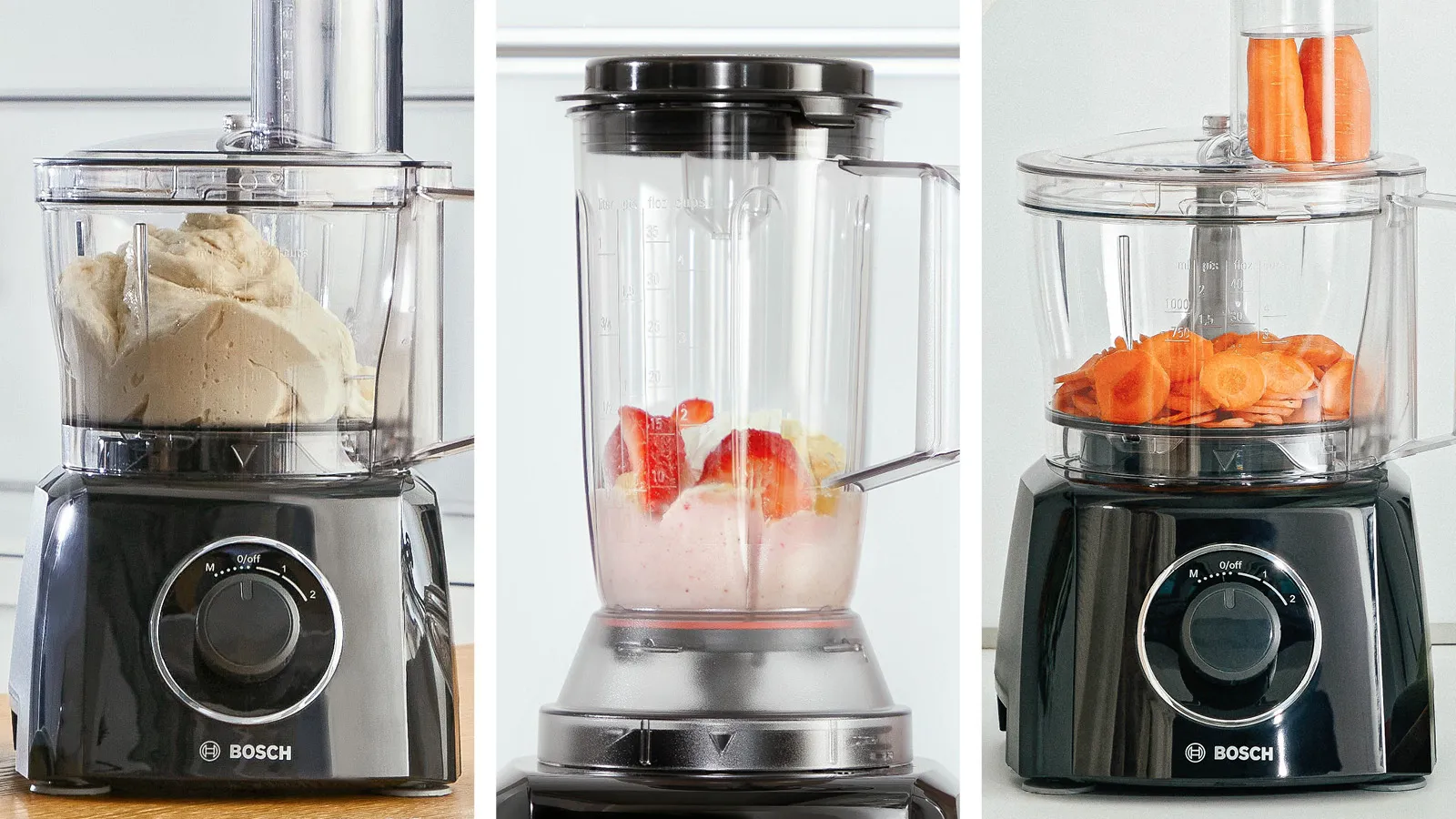 محضر طعام بوش مالتي تالنت 3، 800 وات، 30 وظيفة، أسود، MCM3201B