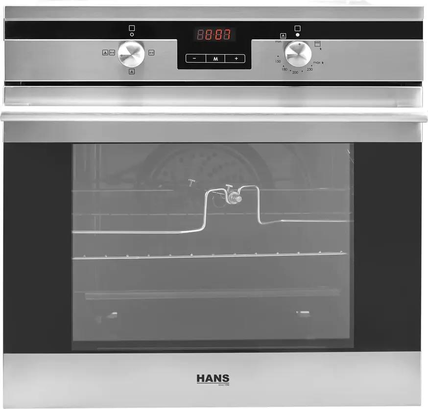 فرن بلت ان هانز 60 سم، غاز،67 لتر، ديجيتال بشواية، سيلفر×أسود ، OGO202-12