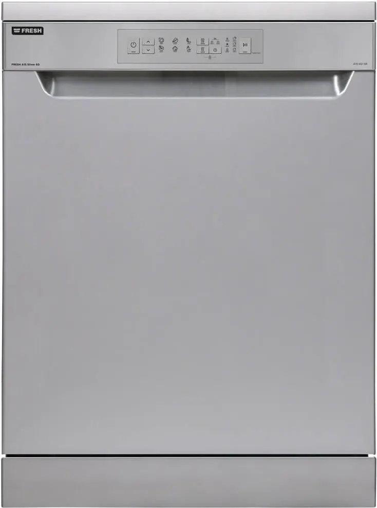 غسالة أطباق فريش 12 فرد، 6 برامج، 60 سم، فضي، A15-60-SR