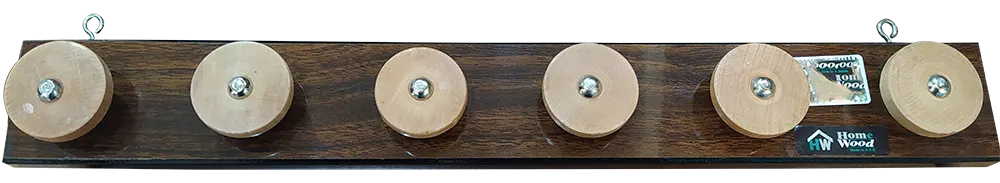 شماعة باب خشب من هوم وود 6 هوك - بيج