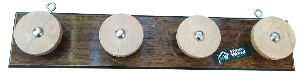 شماعة باب خشب من هوم وود 4 هوك - بني