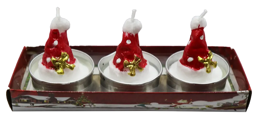 شمع كريسماس 3 قطع علبة فاكيوم