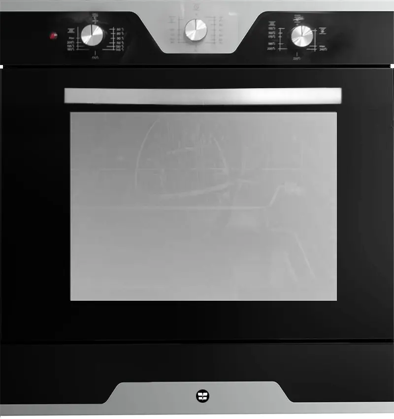 فرن فريش بلت ان، 60 سم، غاز وكهرباء، 56 لتر، شواية، اسود  ، Fresh500009658