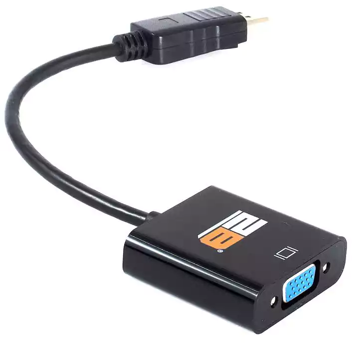 كابل توبى من Display Port الى VGA - أسود -DC138