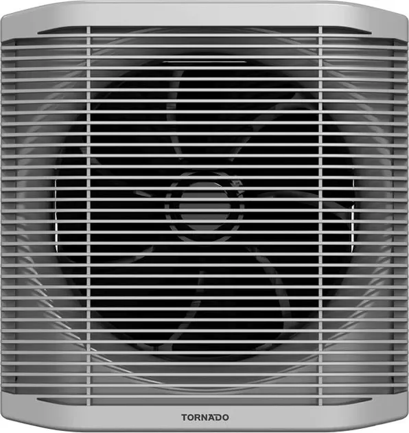 شفاط هواء حائطي تورنيدو، اطار 35*35 سم، قطر المروحة الداخلي 30 سم، شبكة خارجية، رمادي، TVS.30BG