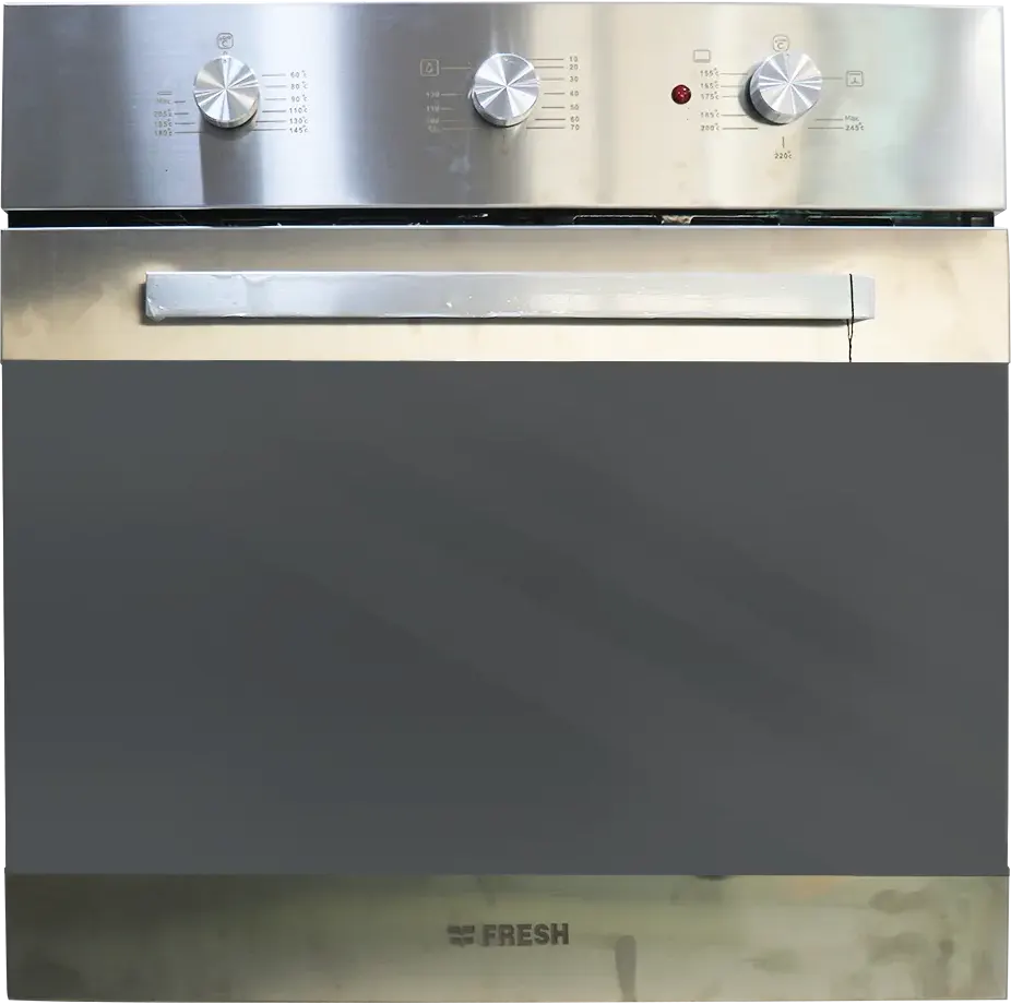 فرن فريش بلت ان، 60 سم، غاز+ كهرباء، 56 لتر، شواية، سيلفر GEOFR60CMS