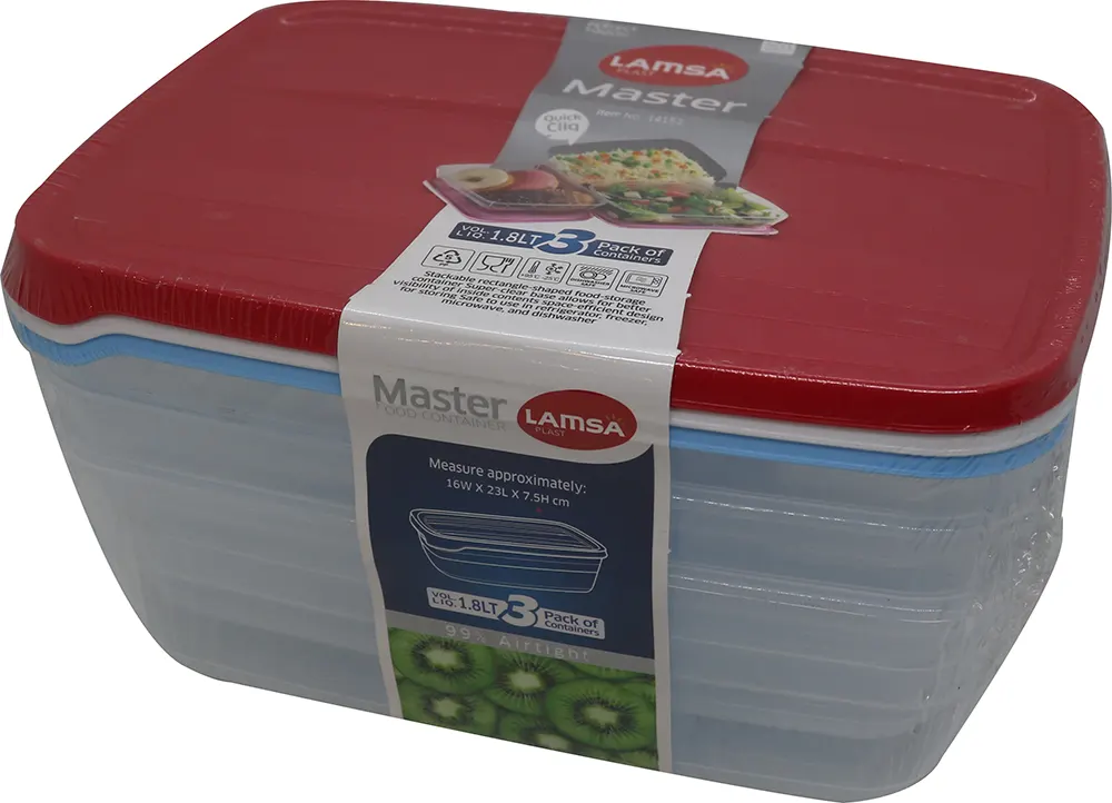 Lamsa Refrigerator Set of 3 Pieces - clear