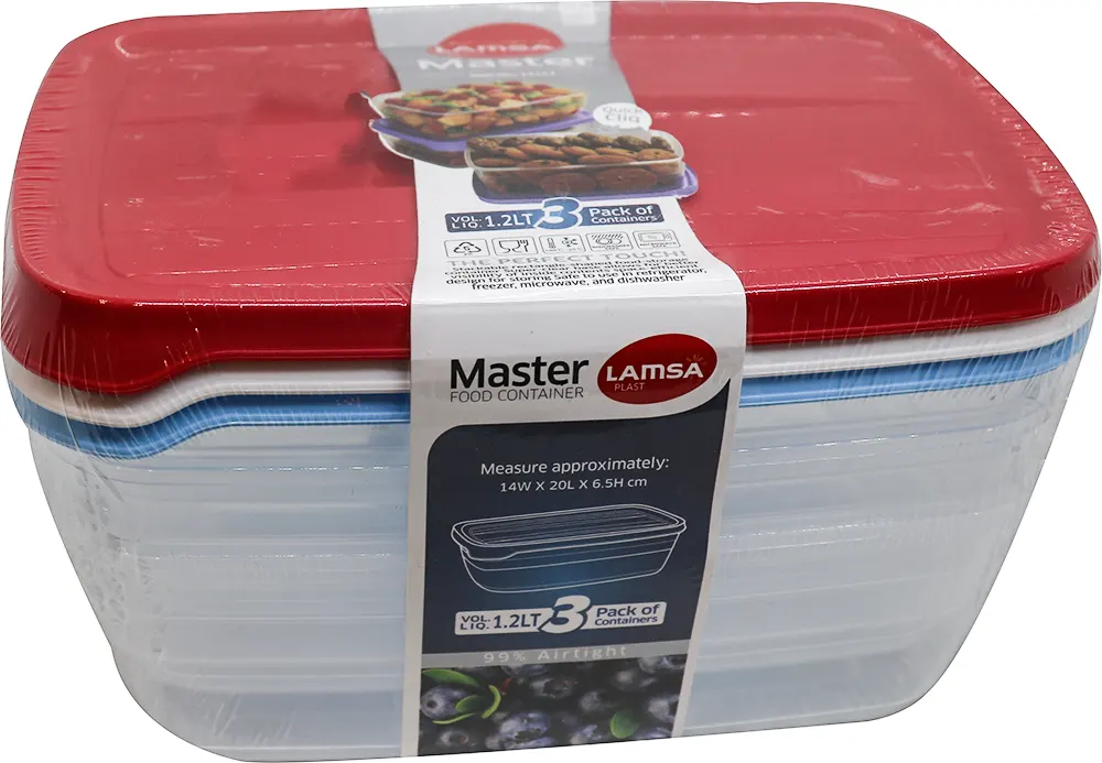 Lamsa Refrigerator Set of 3 Pieces - clear