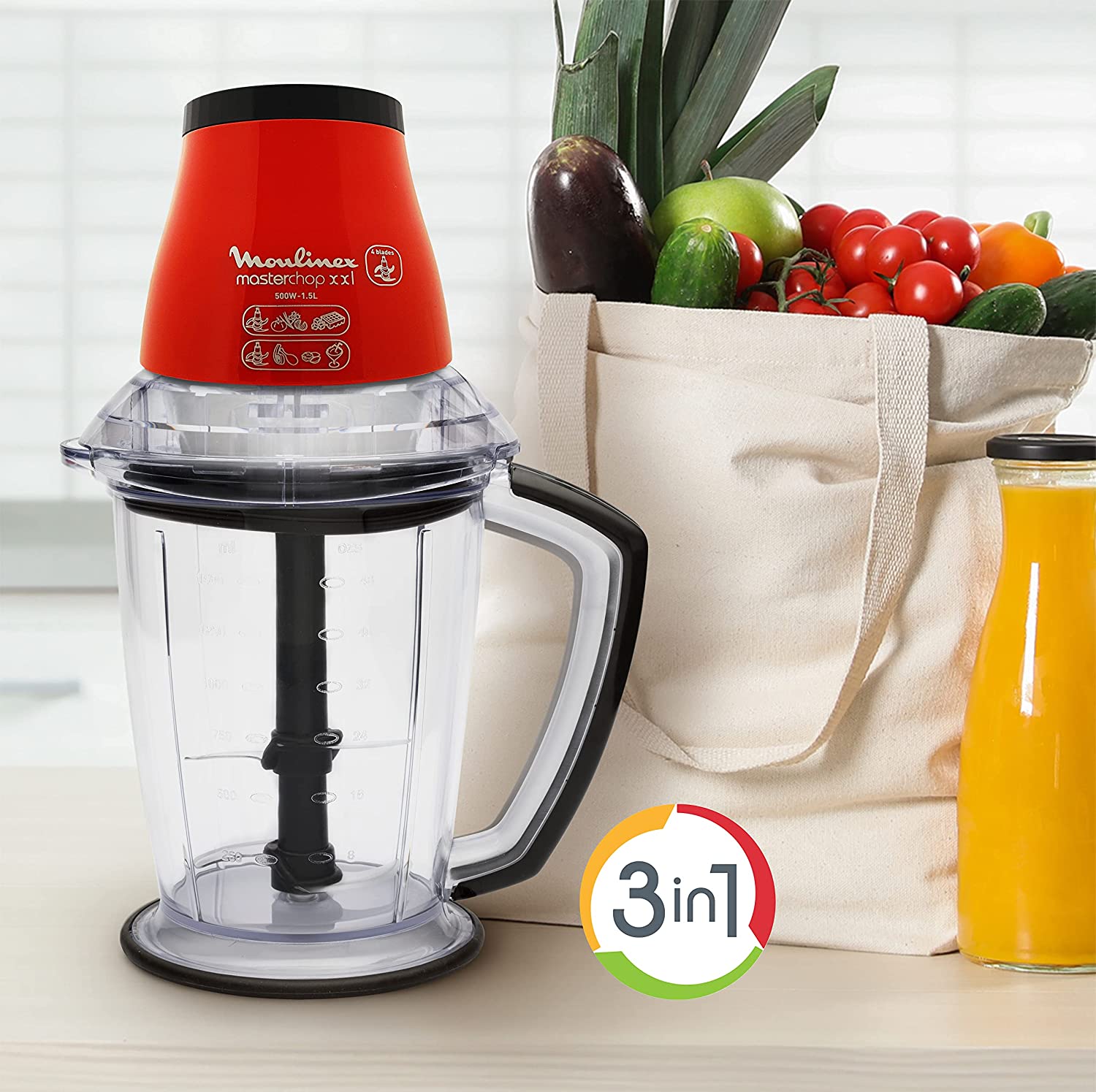 كبه مولينكس، 500 وات، 1.5 لتر، أحمر، DJ4700EG1