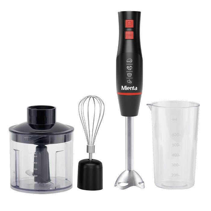 هاند بلندر ميانتا، 450 وات، 600 مللي، مزود بمضرب بيض وكبة، أسود ، HB111138B