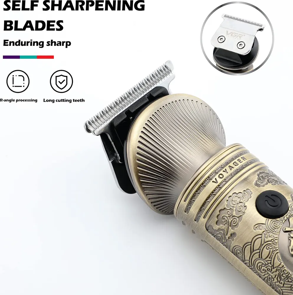 ماكينة حلاقة في جي ار، قابلة للشحن، شاشة ليد، لون فضي، موديل V-962