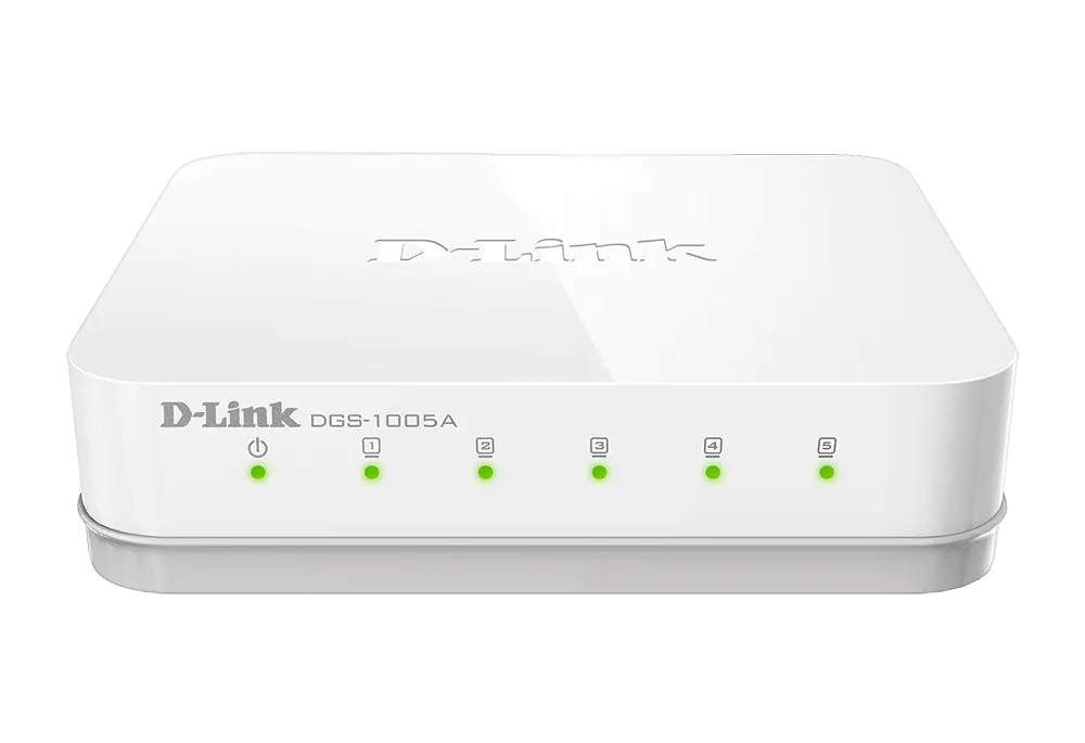دي لينك ديسكتوب Unmanaged سويتش، 5 منافذ، جيجابت، أبيض، DGS-1005A