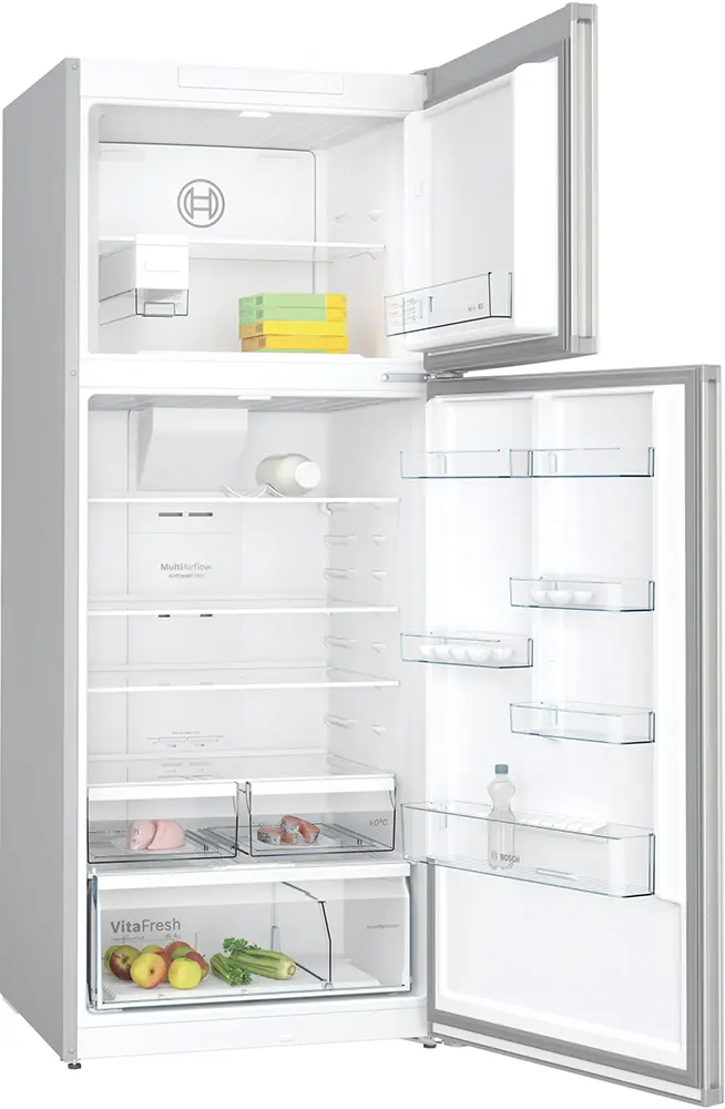 ثلاجة بوش، نوفروست، 542 لتر، 2 باب، شاشة ديجيتال، تقنية FreshSense، أستانلس، KDN76XI3E8