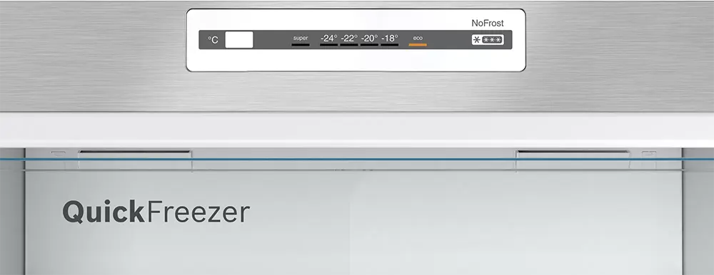 ثلاجة بوش نوفروست، سعة 328 لتر ، 2 باب ، ستانلس ستيل ، KDN43NL2E8