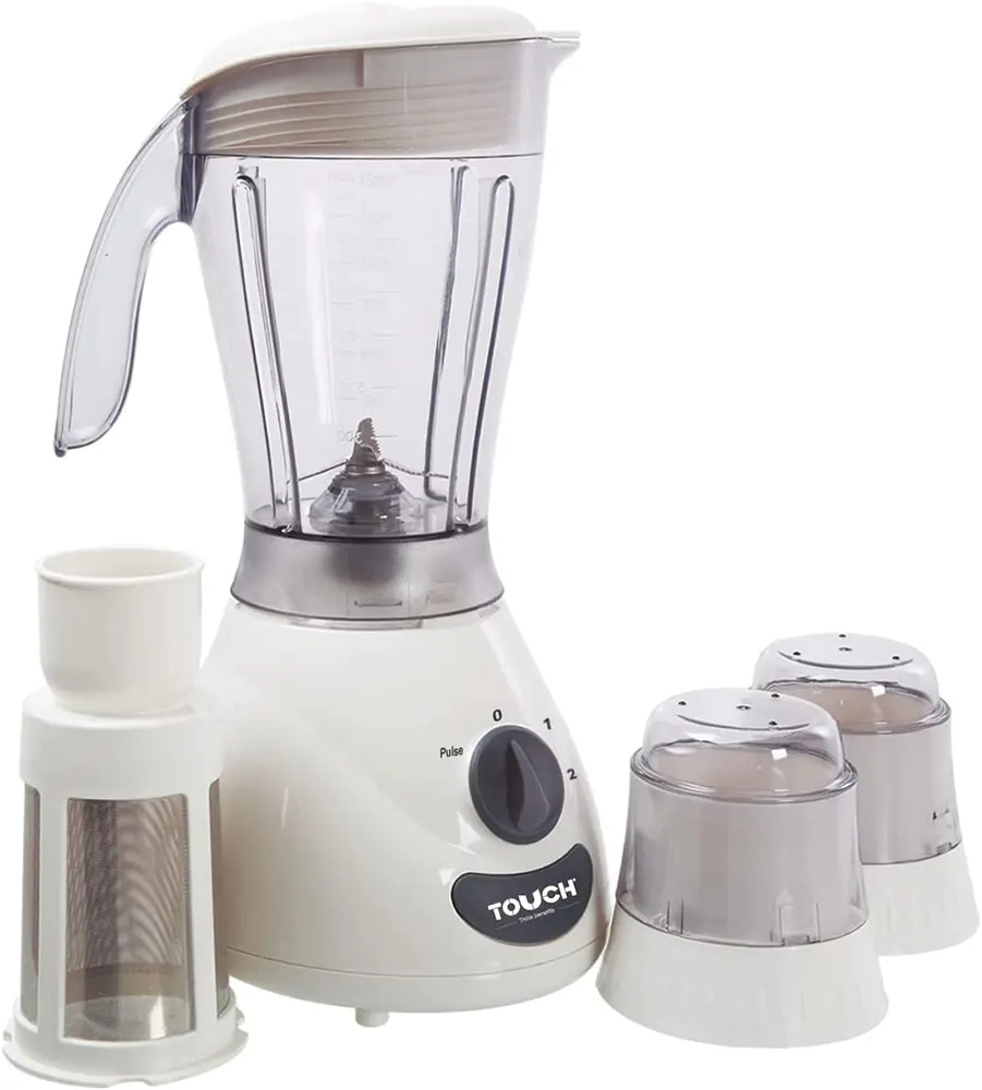 خلاط  تاتش الزنوكي تربو، 400 وات، 1.7 لتر، 2 مطحنة، فلتر، أبيض، 40502