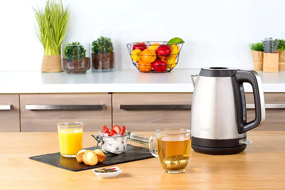 غلاية مياه كهربائية استانلس تيفال، 1.7 لتر، 2400 وات، ستانلس، KI280D10