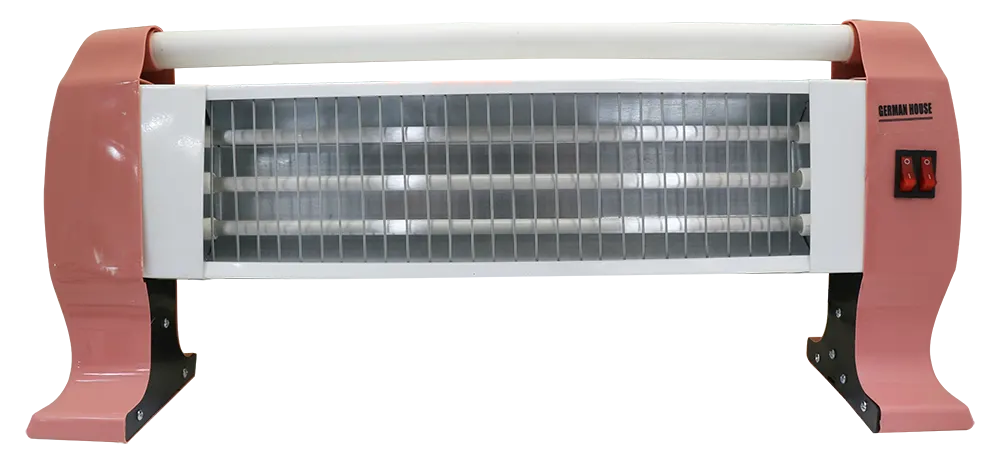 German House Halogen Heater, 3 Candles, 1600 Watt, Cashmere