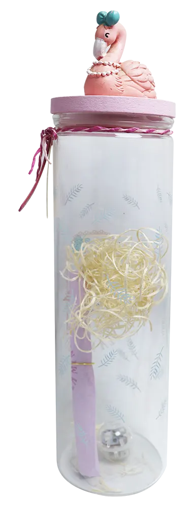 صندوق هدايا مراسيل زجاجية حجم كبير - شفاف