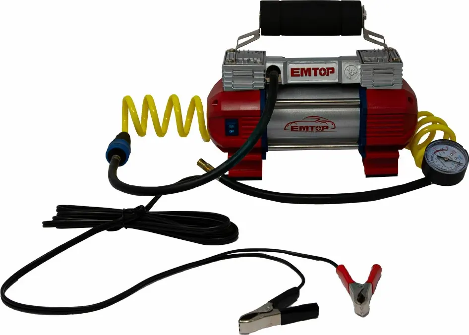 Car Compressor 2-Piston , EMTOP , 12V , Red , EAAC4501