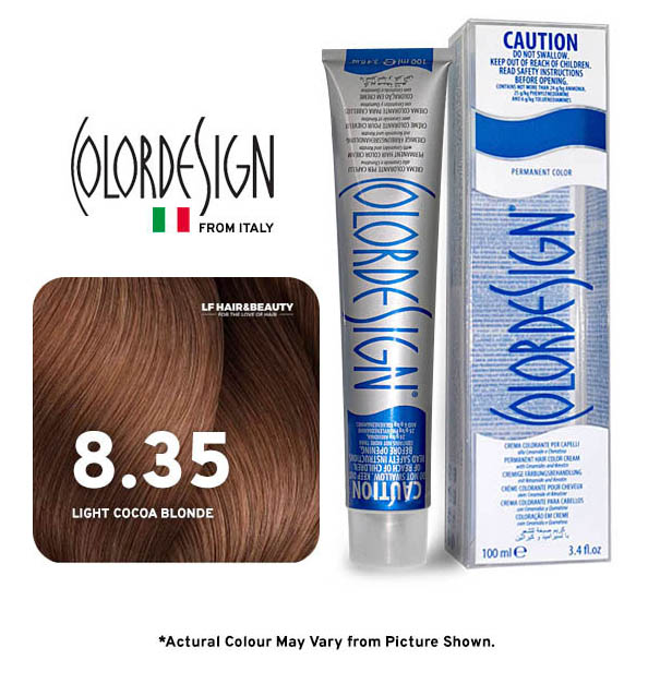 صبغة شعر دائمة كولور ديزاين 8.35 أشقر كاكاو فاتح 100 مل
