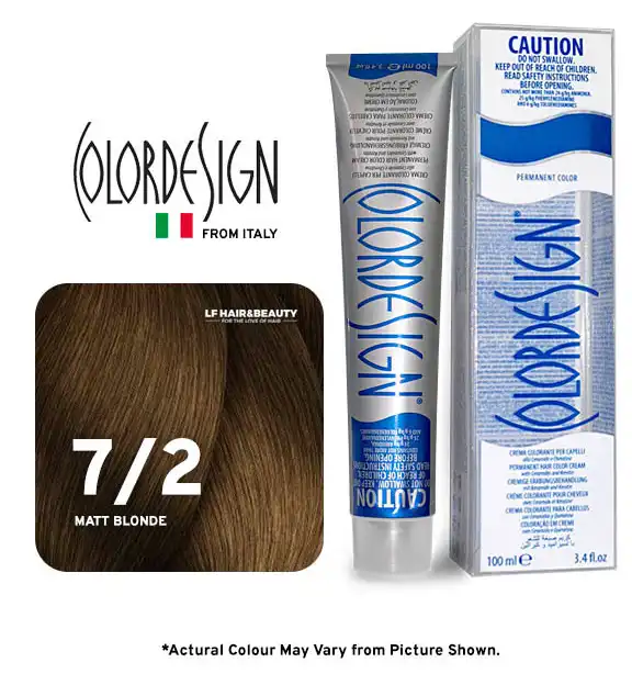 صبغة شعر دائمة من كولور ديزاين 7-2 أشقر مات 100 مل
