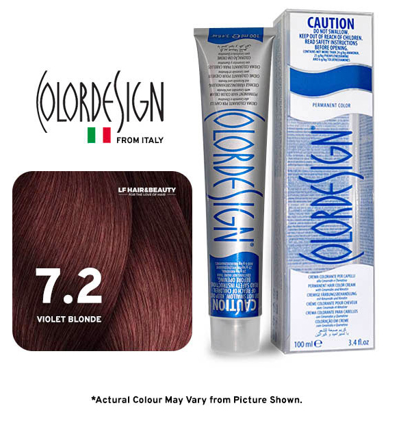 صبغة شعر دائمة كولور ديزاين 7.2 أشقر بنفسجي 100 مل