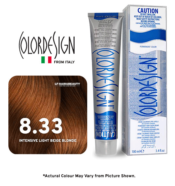 صبغة شعر دائمة كولور ديزاين 8.33 أشقر ذهبي فاتح مكثف 100 مل