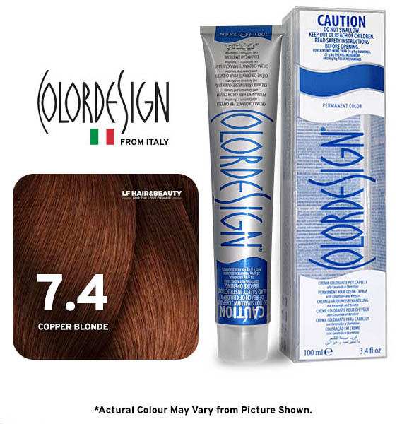 صبغة شعر دائمة كولور ديزاين 7.4 أشقر نحاسي 100 مل