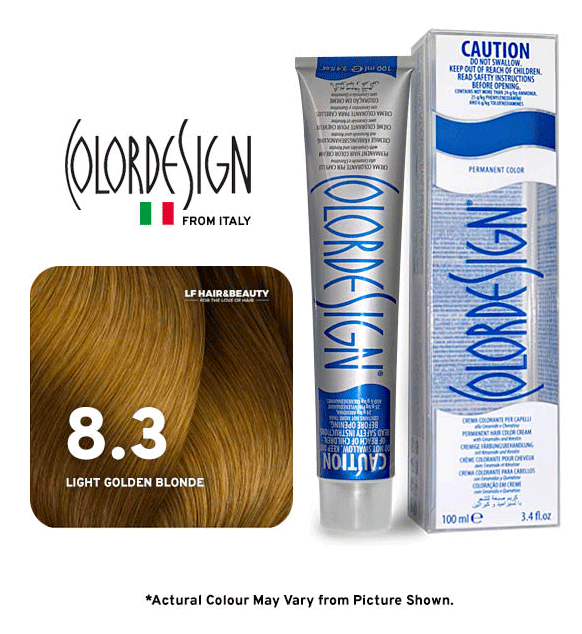 صبغة شعر دائمة كولور ديزاين 8.3 أشقر ذهبي فاتح 100 مل