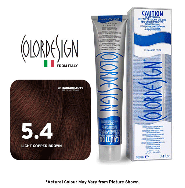 صبغة شعر دائمة كولور ديزاين 5.4 بني نحاسي فاتح 100 مل