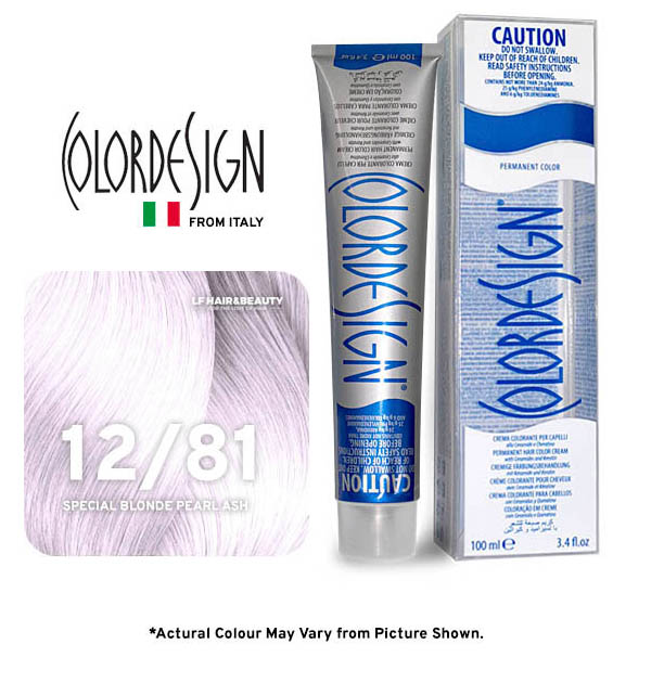 صبغة شعر دائمة من كولور ديزاين، 12-81 أشقر لؤلؤي رمادي خاص، 100 مل