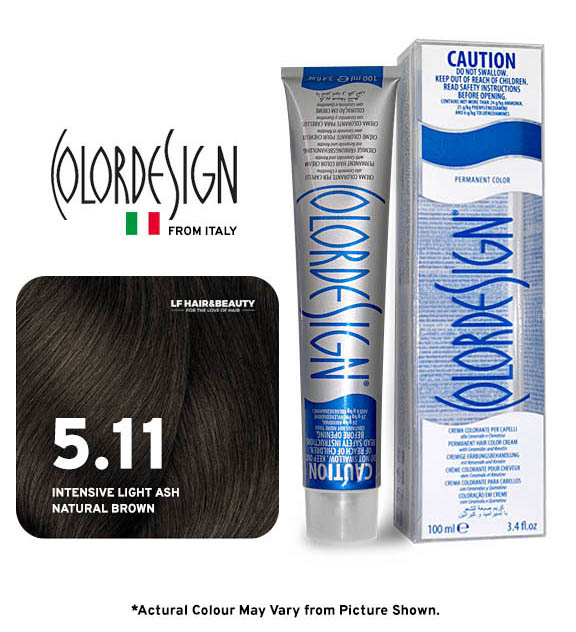 صبغة شعر دائمة كولور ديزاين 5.11 بني رمادي فاتح مكثف طبيعي 100 مل