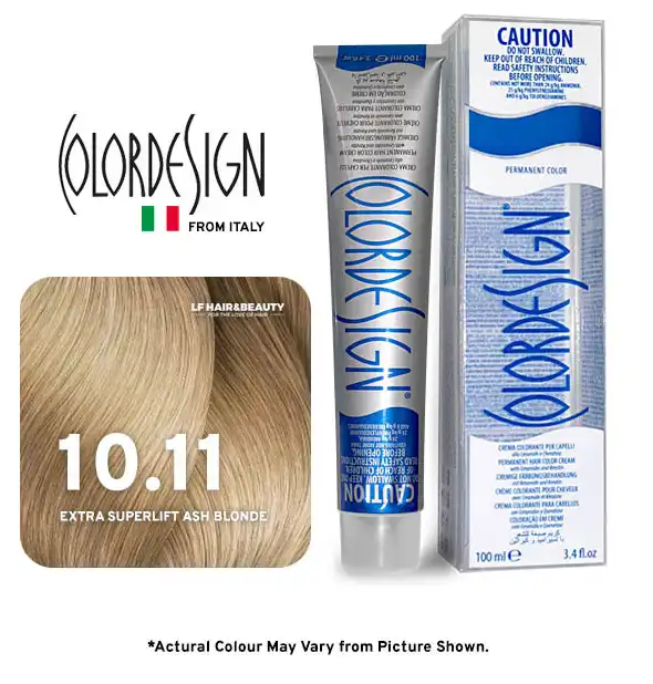 صبغة شعر دائمة من كولور ديزاين 10.11 فائق الرفع أشقر رمادي 100 مل