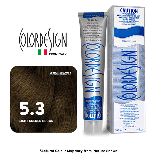 صبغة شعر دائمة كولور ديزاين 5.3 بني ذهبي فاتح 100 مل