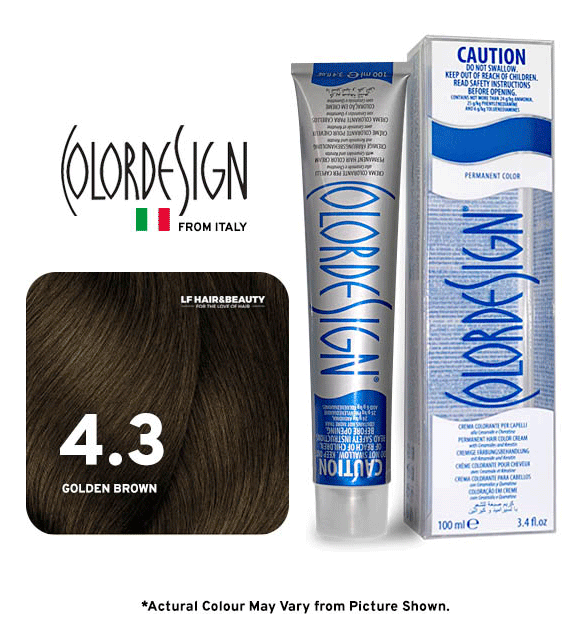 صبغة شعر دائمة كولور ديزاين 4.3 بني ذهبي 100 مل
