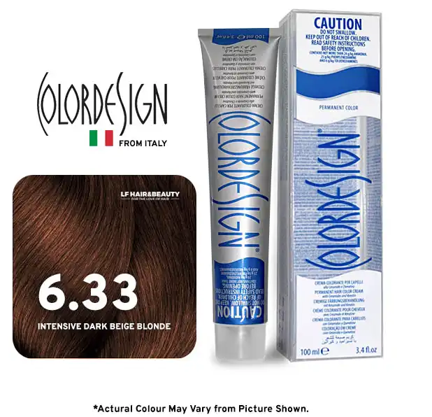 صبغة شعر دائمة كولور ديزاين 6.33 أشقر ذهبي داكن مكثف 100 مل
