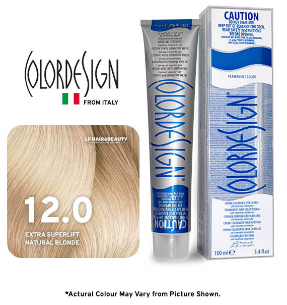 صبغة شعر دائمة كولور ديزاين 12.0 إكسترا سوبر بلاتينيوم أشقر طبيعي 100 مل